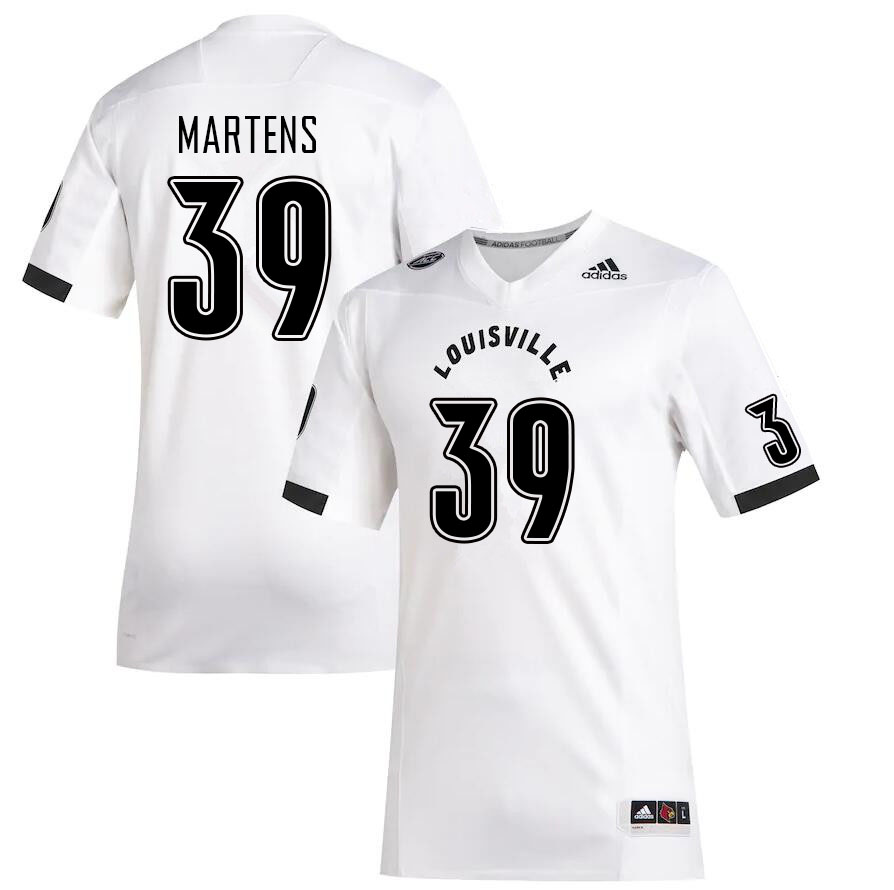 Men #39 Daniel Martens Louisville Cardinals College Football Jerseys Sale-White
